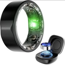 Black JC Smart Ring Size 10,  Fitness Tracker, Heart Rate, Sleep Tracker Ring picture