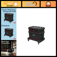 3-Piece Rolling Tool Storage System - Dolly, Tool Box & Power Tool Case | Modula picture