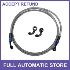 ONE AN3 M10 Brake Hose Motorcycle Braided Line Tube Universal 190cm Silver Tone picture