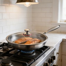Titanium Frying Pan Non Stick Cooking Pan No Coating Frying Pan 11.81in With Lid picture