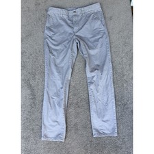 Bonobos Mens Grey Stretch Washed Chino Slim Straight Pants 32x30 picture