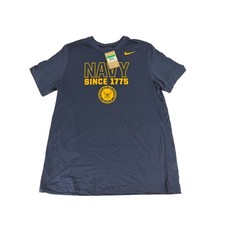 Nike US Navy NCAA Football Dri-FIT Legend T-Shirt Men's XL Blue New picture