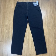 Abercrombie Fitch Jeans Men Fits 36x31 Black Athletic Loose Vintage Stretch NWT picture