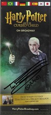 Tom Felton Signed Harry Potter & the Cursed Child Draco Malfoy Flyer Ad Card picture