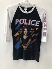 Vintage 1983 The Police Synchronicity Raglan T-Shirt Men's Small Single Stitch picture