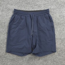 Lululemon Shorts Mens M Blue Bowline Stretch Performance Run Gym Training Sports picture