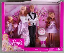 Mattel Barbie Wedding Gift Set Ken Stacie Kelly Cake Damaged Box picture