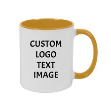 Two Tone Double Color Mug Custom Picture Name Text Personalized Office Work Cup picture