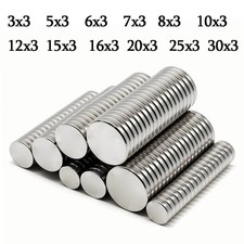 Small Large Round Neodymium Magnets N52 Super Strong Rare Earth Magnet LOT 5-100 picture