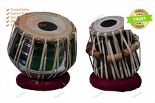 Steel Tabla Set Chrome Polish Sheesham Wood Dayan Musical Instrument With Bag picture
