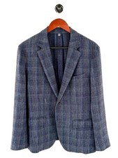 NEW Bonobos Men's Blue Plaid Italian Wool Blazer Lightweight Hopsack 40S Slim picture