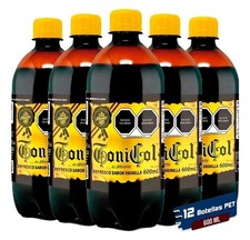 10 Pack Mexican ToniCol soda vanilla Bottles 600ml Hecho Mexico refresco vainila picture
