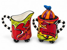 Certified International Hearts of Hope Joyce Shelton Sugar Bowl Creamer Set picture