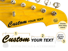 Custom Classic Vintage Guitar Headstock Waterslide Decals  picture