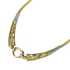 Ishikawa Nobuko K18/Pt900 Diamond Pendant Necklace As Time Flower - Auth free sh picture