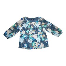 Rafaella Floral Blouse Women’s Size L Lightweight Top picture
