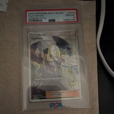 2019 Hidden Fates Shiny Vault Cynthia SV82 Full Art PSA 10 picture