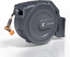 Giraffe Tools Retractable Garden Hose Reel 5/8in 60-115ft Water Hose Wall Mount picture