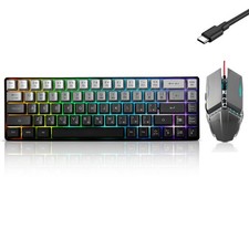 Guiheng Wired 60% Gaming Keyboard and Mouse Combo, Gradient Grey combo picture