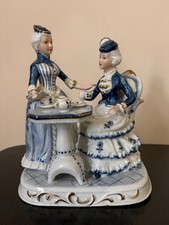 Vintage Leonardo Collection large porcelain figurine 2 Ladies Having Tea picture