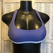 NWT Cupshe One Piece Bikini Top Size Large Purple White picture