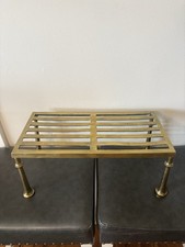 Antique Georgian Brass Trivet  Fireside kitchen Pot Kettle Footrest Plant Stand picture