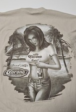 Vtg Corona Extra Shirt “The Good Life” Good Girl Brunette T-Shirt XXL ODM 2001 picture