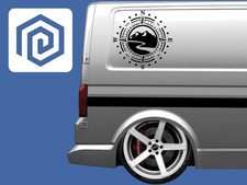 LARGE 2x Compass Mountain Vinyl Decals For Camper Van Caravan Sticker Graphic picture