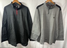Spyder Active Men's Big & Tall 3XL Performance 1/4 Zip Lot of 2 OR Single Gray picture