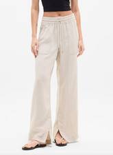 Athleta Women's Retreat Linen High Rise Wide Leg Pant Sz Small Tall picture