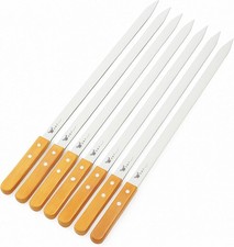 BBQ Skewers Stainless Steel, Brazilian Style Large, Hardwood Handle, Grilling picture