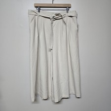 MAEVE BY ANTHROPOLOGIE Tie-Waist Culottes Women's Size 12 Light Sand NWT picture