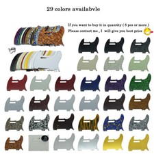 Vintage 5 Hole Tele Guitar Pickguard Fits USA/Mexico Telecaster Various Colors-- picture