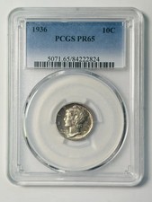 1936 P Mercury Dime PCGS PR-65 PROOF picture
