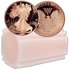 1 oz. Highland Mint Copper Round .999 Fine - Walking Liberty - Tube of 20 picture