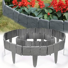 20-100PCS Plastic Garden Fence Plastic Stone Outdoor Landscape Edging Border US picture