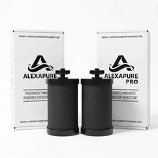 2 Pack Alexapure PRO 2387 Replacement Water Filter Black picture