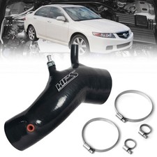 HPS Black Silicone Post MAF Air Intake Hose Kit For 04-08 Acura TSX CL9 2.4L picture