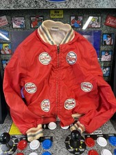Vintage 1970s Montgomery Ward MLB Baseball Team Patches Full Zip Jacket Kids picture