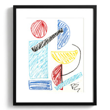 EMBRY Original Bold Abstract Oil Pastels Art 