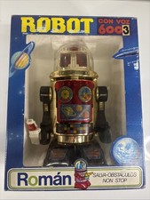 Rare Vintage ROBOT Lights Up Spain BatteryOperated Action Space Sci-fi 80s T2 picture