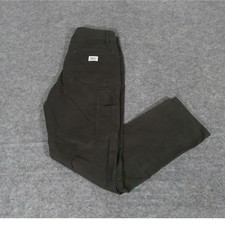 REI Co-op Mens Double Knee Work Pants Dark Olive Green 32x32 Utility Canvas picture