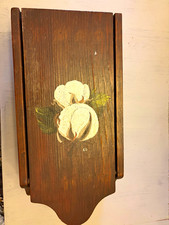 Vintage Hand Painted Wood Wall Mounted Recipe Organizer picture