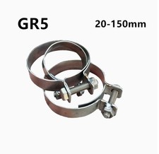 20 to 150mm TC4/GR5 Ti Titanium Hose Clamps Anti Acid Corrosion Never Rust picture