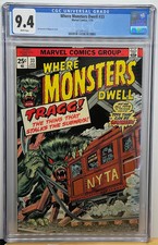 Where Monsters Dwell 33 1974 CGC 9.4 NM Subway Cover By Gil Kane Al Milgrom picture