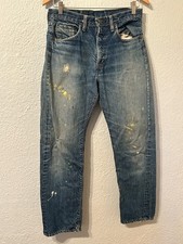 Distressed Vtg 60s Levi's Sz 30x29 Talon 42 Zip Denim Blue Jeans USA 66 Single picture