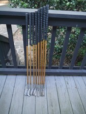 6 Club Set Antique Hickory Wood Shaft Tad Moore OA Irons Players picture