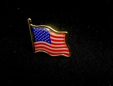 AMERICAN FLAG ENAMEL LAPEL HAT PIN USA US United States TIE TACK BADGE +STICkERS picture