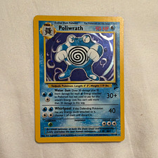 Pokemon TCG Poliwrath 15/130 Base Set 2 Holo Rare Stage 2 90 HP 1999 picture