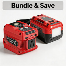 220W Power Inverter+140W USB Battery Charger for Mil-waukee 18V Battery for Camp picture